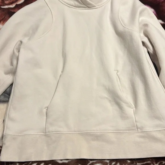 Lululemon Loungeful Hoodie in White Opal Sz 8 - Picture 5 of 14